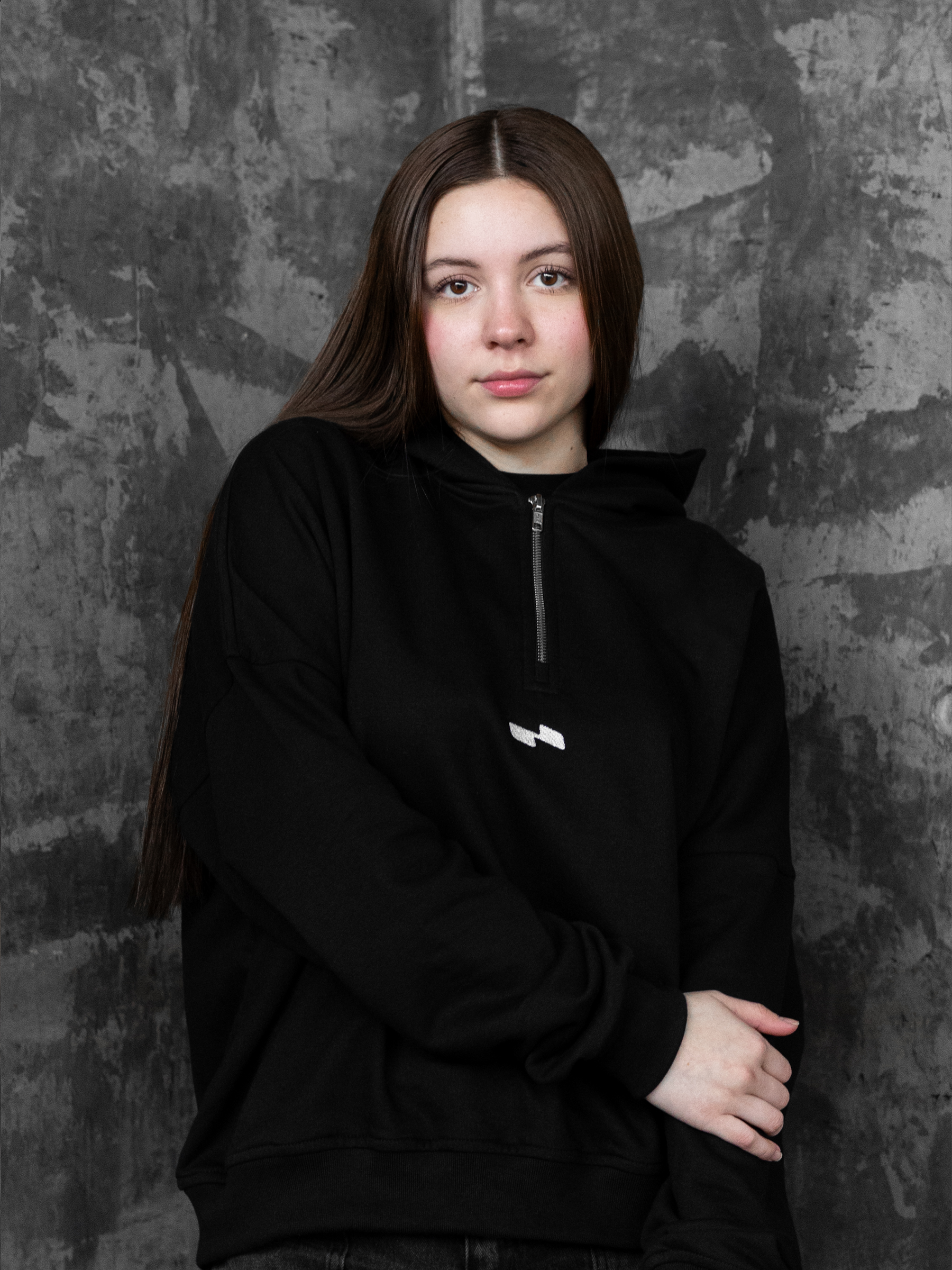 Hoodie Medio Zip Boxy Fit V.02