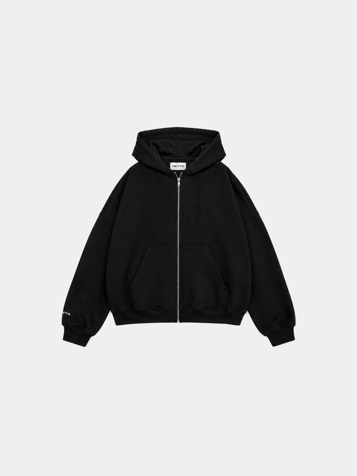 Zip Boxy Fit Hoodie