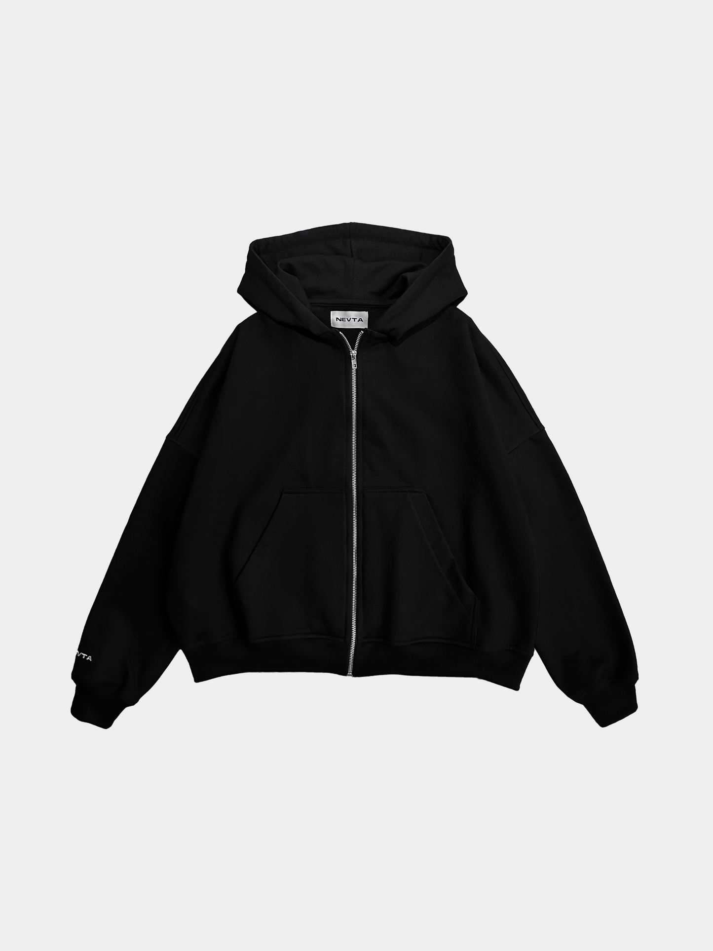 Zip Boxy Fit Hoodie